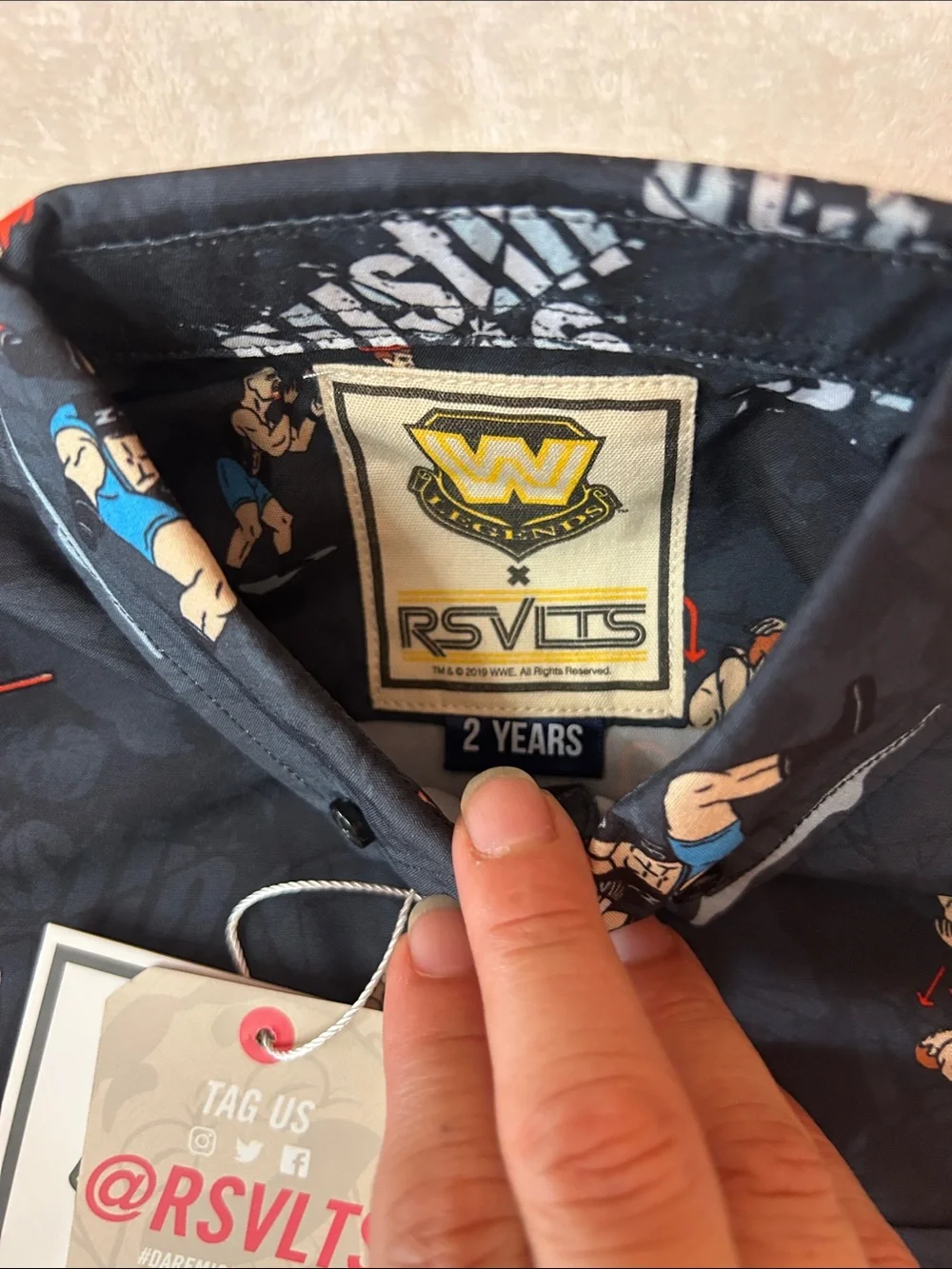 RSVLTS Kids Black Austin 3:16 Short Sleeve Button-Down Shirt